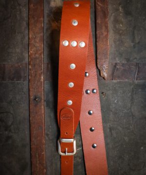 Liam's Stud Leather Strap Brown