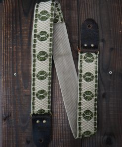 Bluebird Vintage-Style Beige & Green Guitar Strap